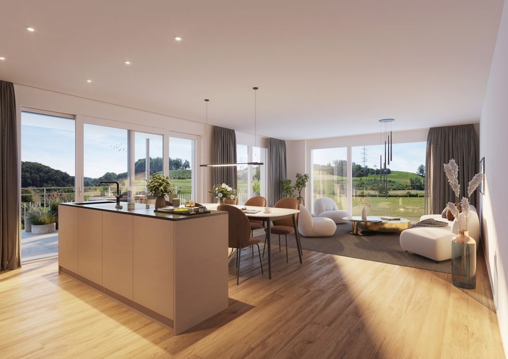 Exklusive 4.5-Zimmer-Wohnung mit zwei Balkonen  Natur und Stadt vereint -  Bild 1