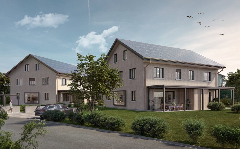Neues exklusives 6 - 7.5-Zimmer Doppeleinfamilienhaus - Ansicht West