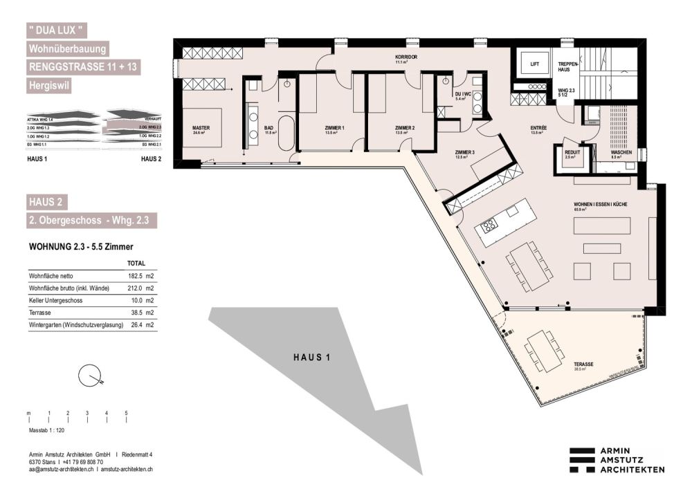 "DUA LUX " Exklusive 5.5 Zi.- Wohnung mit See- und Bergsicht - Bild 2