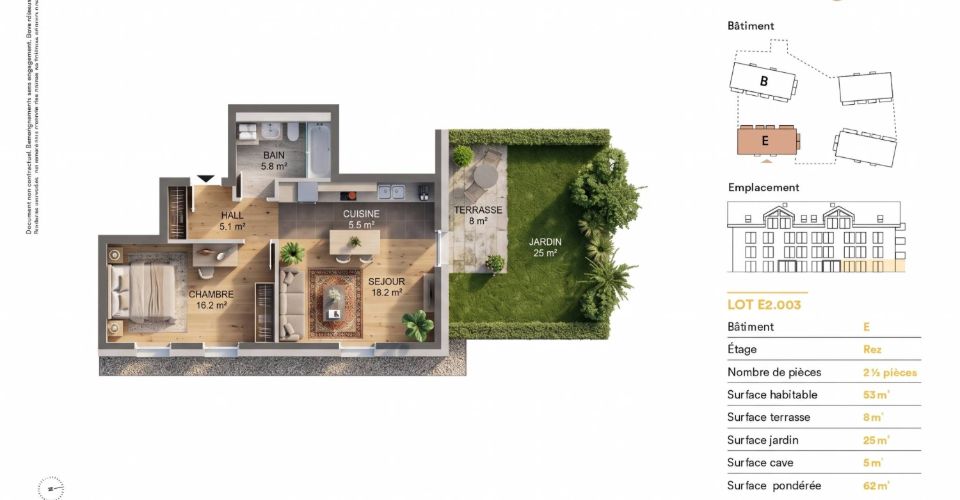 Nouvelle promotion : Appartement de 2.5 pièces avec terrasse et jardin - Appartement 2.5 pièces - image - 12