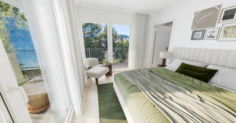 RARE ET EXCEPTIONNEL 3.5p 98m2 BALCON XXL VUE MONTAGNE | PROCHE COMMODITES - Appartement 3.5 pièces - image - 6