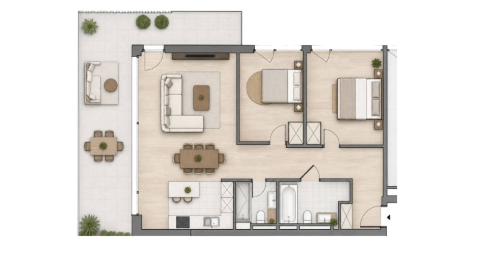 Magnifique logement neuf avec grand jardin et une belle vue ! - Appartement 3.5 pièces - image - 4