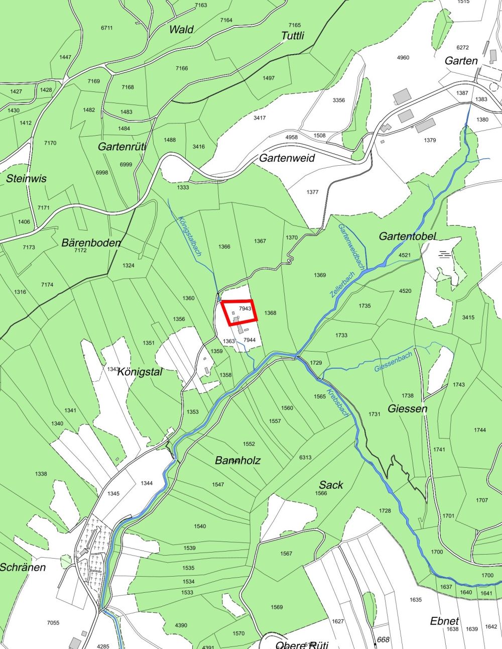NATURJUWEL: 2'136m² Wiese, mit 1 bewilligtem Haus, 100% autark, Natur pur Waldlichtung -  Bild 6