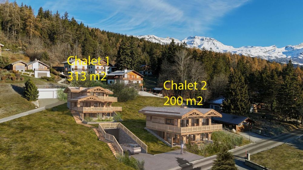 Luxuriöses Chalet mit 5,5 Zimmern in Crans-Montana auf Plan (mit Baugenehmigung) -  Bild 2