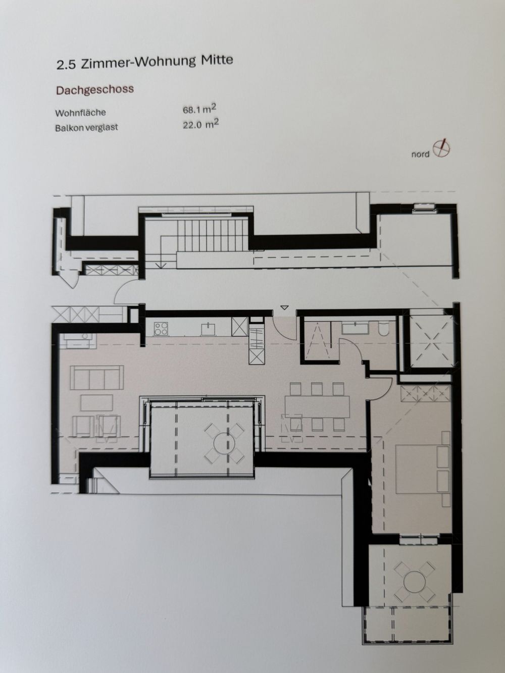 2.5 Zimmer Dachgeschoss Wohnung mit Loggia -  Bild 11