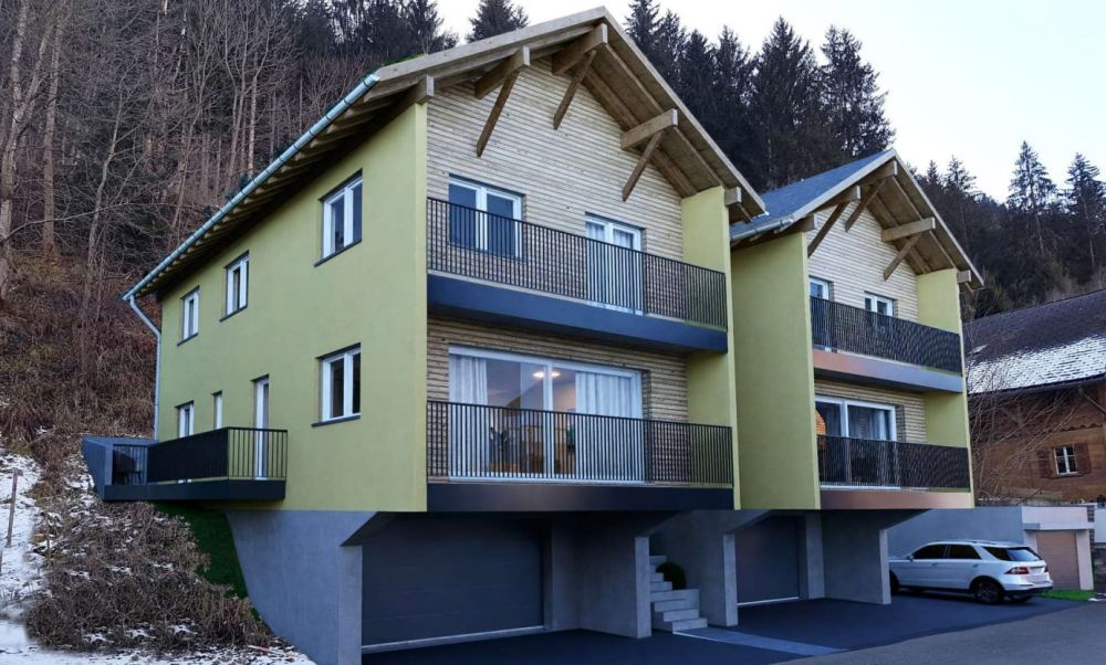 Zwei 5.5-Zimmer-Einfamilienhäuser mit Balkon in Tavanasa kaufen -  Bild 1