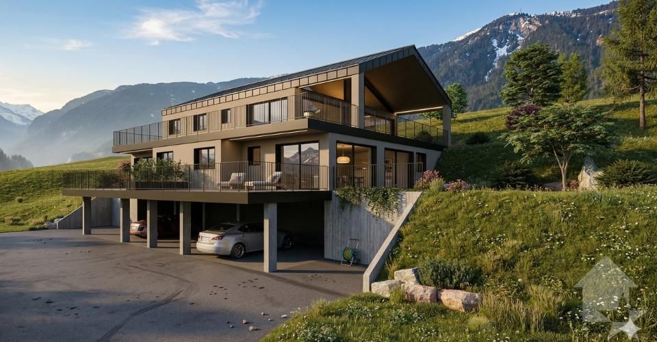 Attique de 4.5 pièces à Veysonnaz avec grande terrasse panoramique - Appartement 4.5 pièces - image - 1