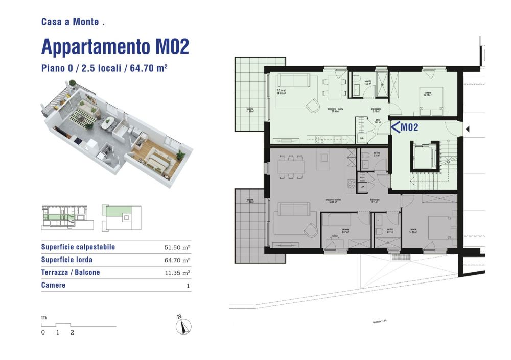 Moderne und geräumige 2.5-Zimmer-Wohnungen in neuer Bauweise im Herzen des Tessins -  Bild 9