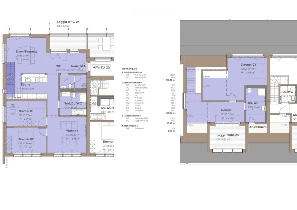 Vollholz 5.5 Zimmer Maisonettewohnung, Neubau in ruhiger Lage – Lutzenberg AR -  Bild 2
