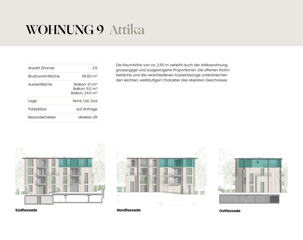 Attika-Neubau-Wohnung mit drei Balkonen und Aussicht in Oberglatt -  Bild 7