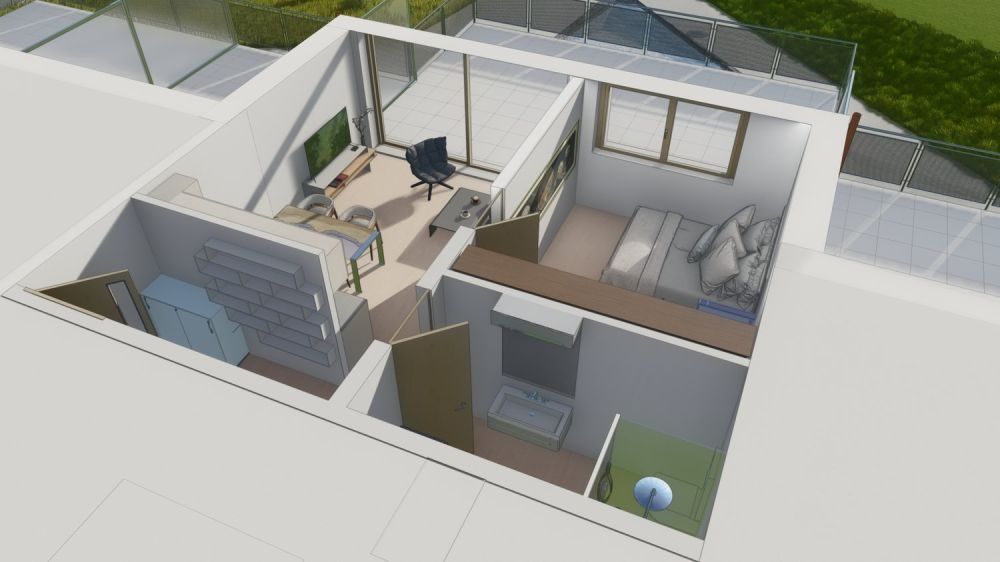 Appartement neuf de 2.5 pièces avec terrasse et vue à Crans-Montana - Résidence principale -  Bild 1