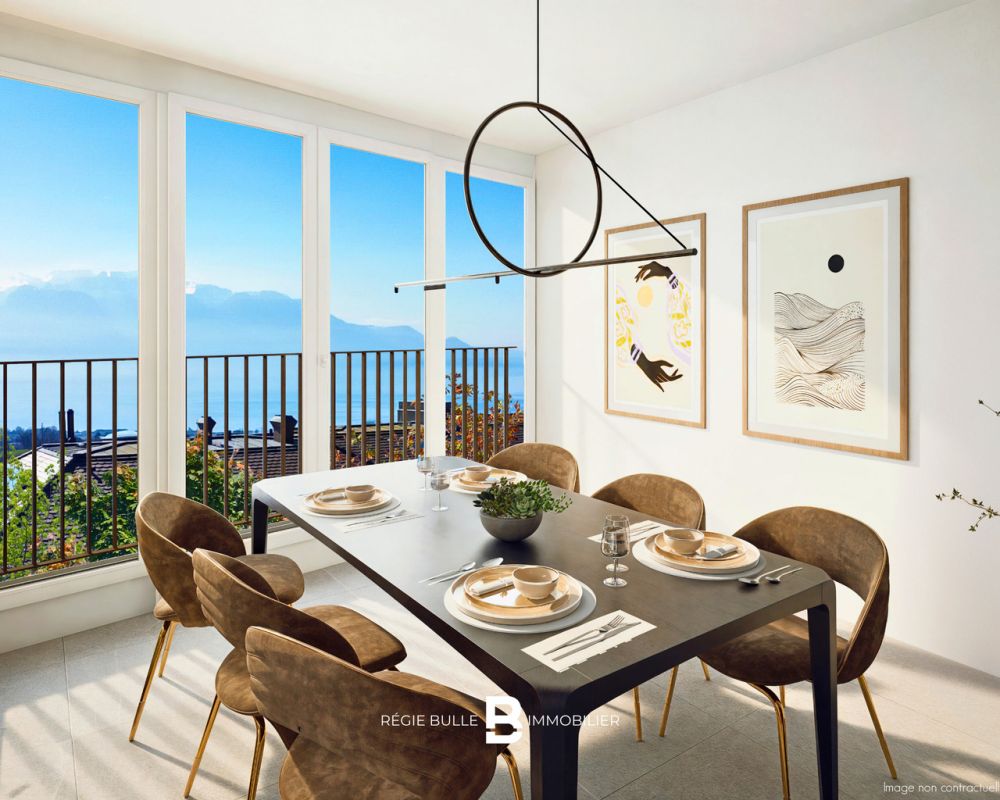 L'Écrin - Magnifique 5.5 pièces à St-Légier - Salle manger Combles