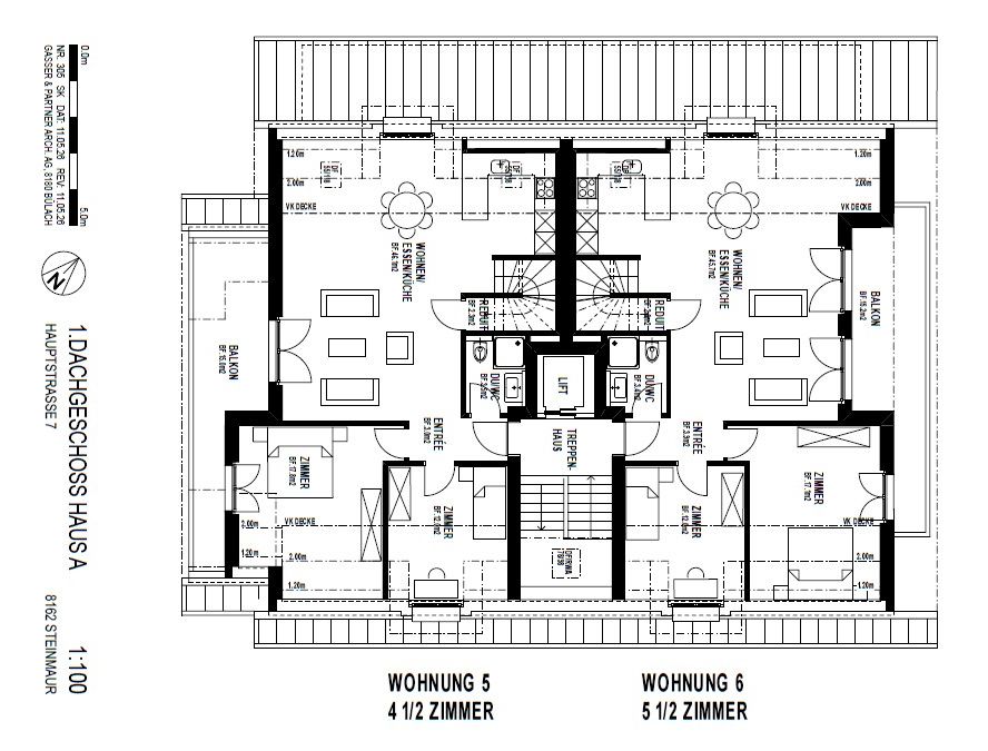 Moderne 4.5-Zimmer-Dach-Maisonette-Wohnung mit Balkon in Steinmaur -  Bild 4