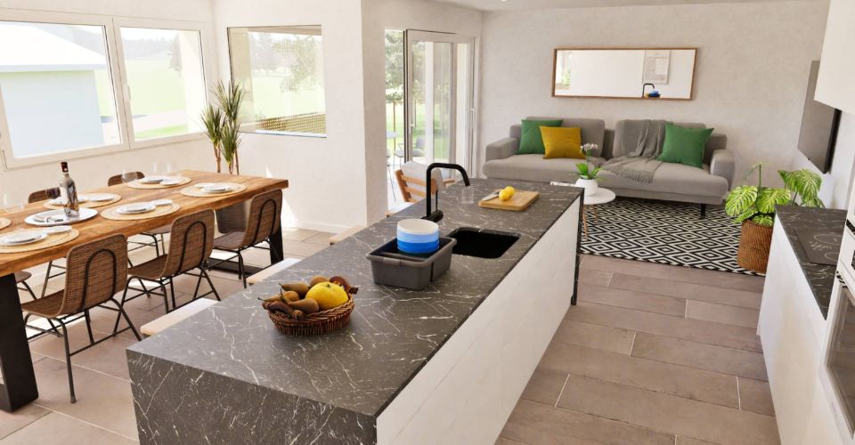 Magnifique appartement neuf de 4½ au rez supérieur avec 2 balcons, jardin privatif et vue dégagée - Appartement 4.5 pièces - image - 5