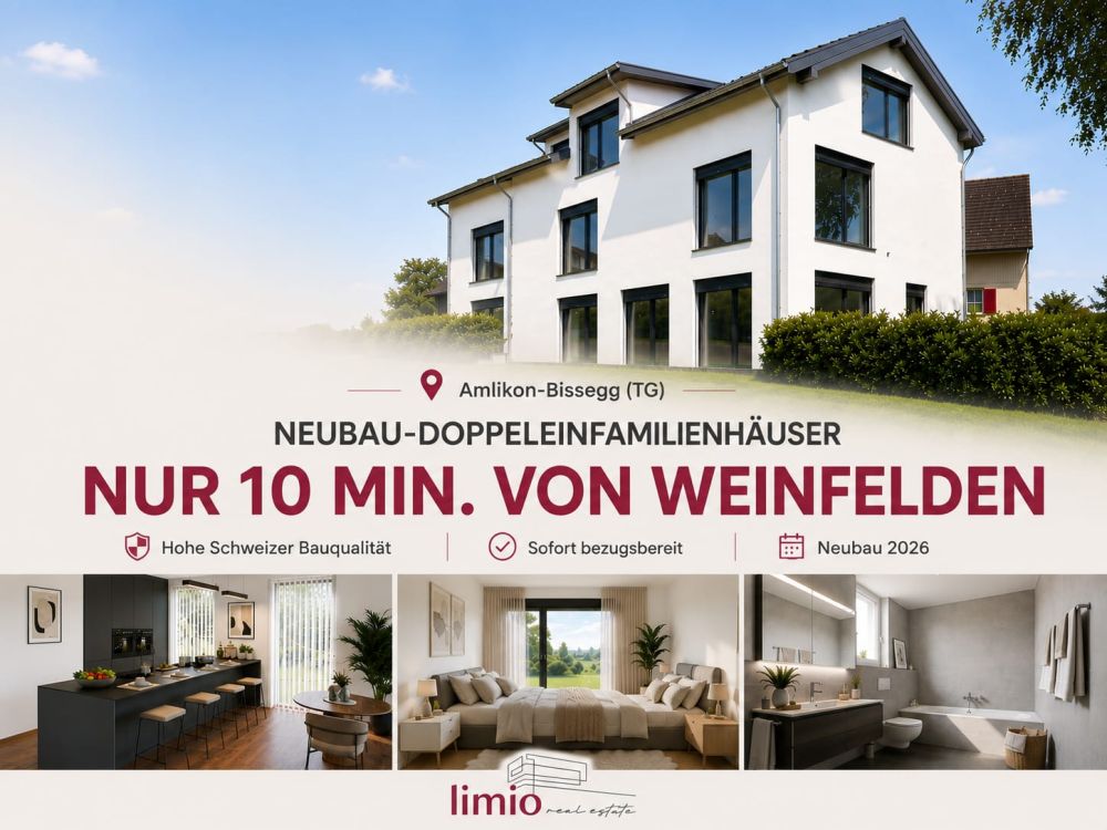 NUR 10MIN VON WEINFELDEN: NEUBAU 6.5 Zimmer DEFH in Amlikon-Bissegg kaufen -  Bild 1