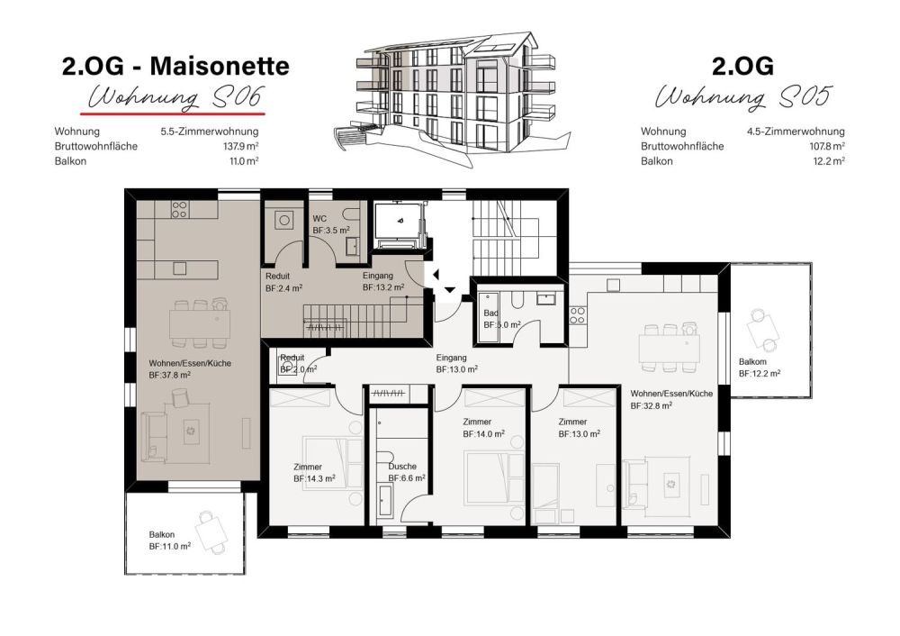 NEUBAU - gemütliche 5.5-Zi-Mais.-Whg. -  Bild 3