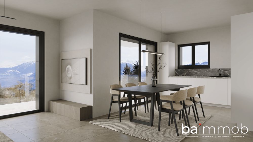 Magnifique appartement 3,5 pièces de 109m2 avec une vue panoramique sur les alpes ! -  Bild 6