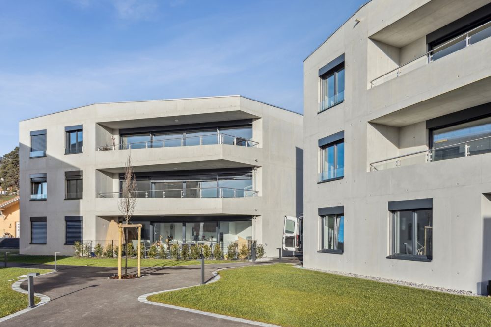 EXCLUSIVITE ! Magnifique appartement neuf de 5.5 pces à Belfaux - L'immeuble / Das Gebäude / The building