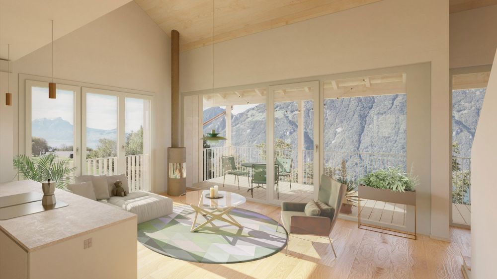 Neubau-Maisonette-Wohnung mit See- und Bergsicht in Seelisberg - Bild 4