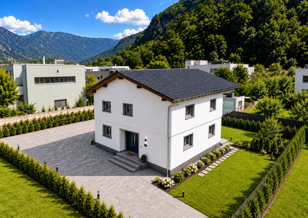 NUOVA CASA BIFAMILIARE CON DUE APPARTAMENTI INDIPENDENTI ,GIARDINO E BOX AUTO -  Bild 1