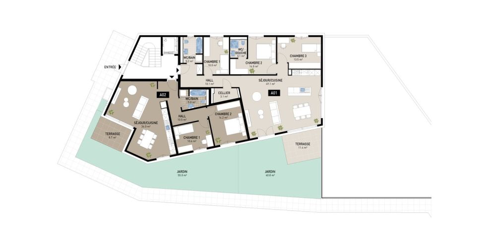 Magnifique appartement de 4,5 pièces avec balcon à Attalens (A11) -  Bild 4