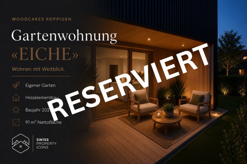 *RESERVIERT* NEUBAU: Gartenwohnung "EICHE" - Traumhafte Neubauwohnungen im Zentrum von Koppigen -  Bild 1