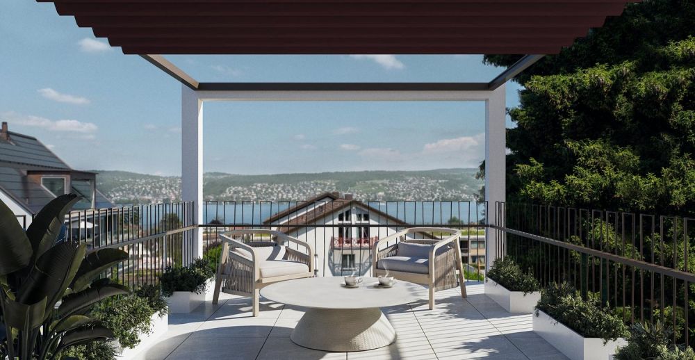 Wohnen im Moment vollkommener Balance - Terrasse