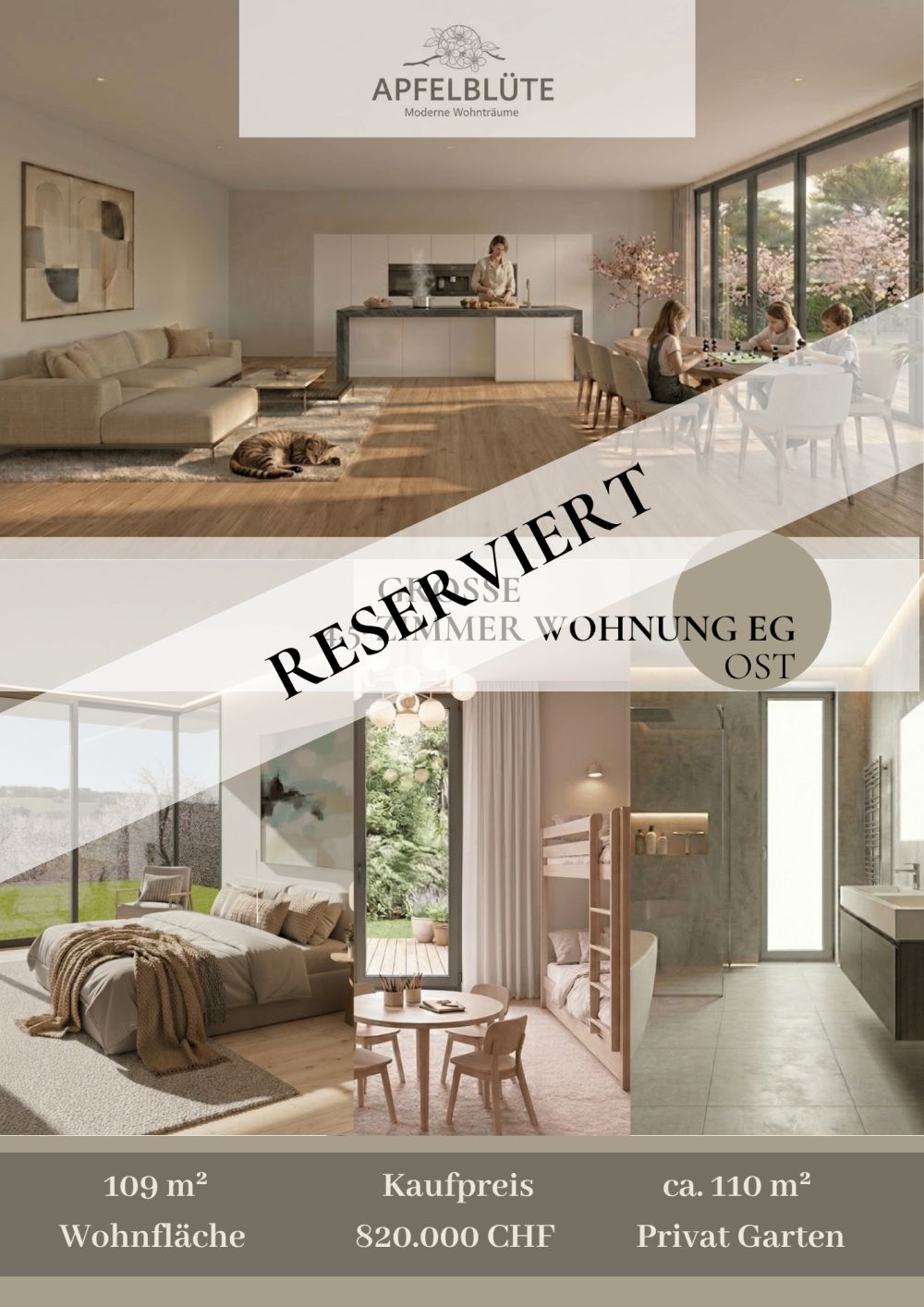 Neubauprojekt  „Apfelblüte“ 4,5 Zi Wohnung mit großem Privatem Garten -  Bild 1