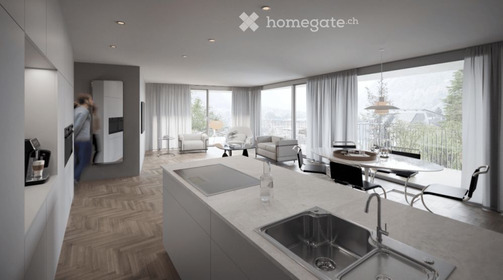 Moderne 4.5-Zimmer-Neubau-Wohnung mit Bergblick in Brig -  Bild 2