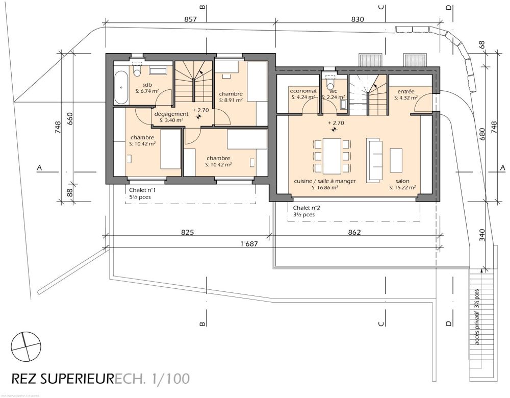 CHALET WOHNEN 5.5 ZIMMER « LA DÉLLÈGE » -  Bild 12