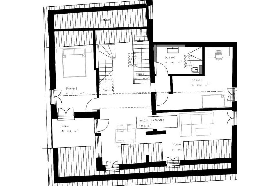 Grosse 4½-Zimmer Dachmaisonette -  Bild 12