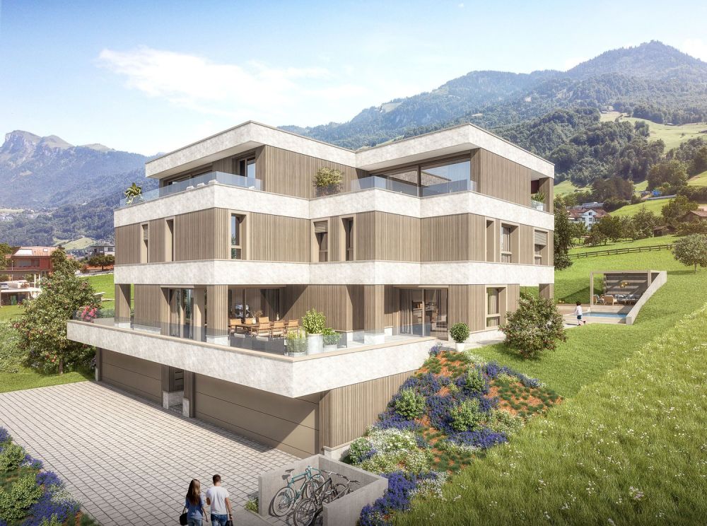 Traumhafte 4.5-Zimmer-Dachwohnung mit Aussicht Beckenried – Neubau 2027 -  Bild 1