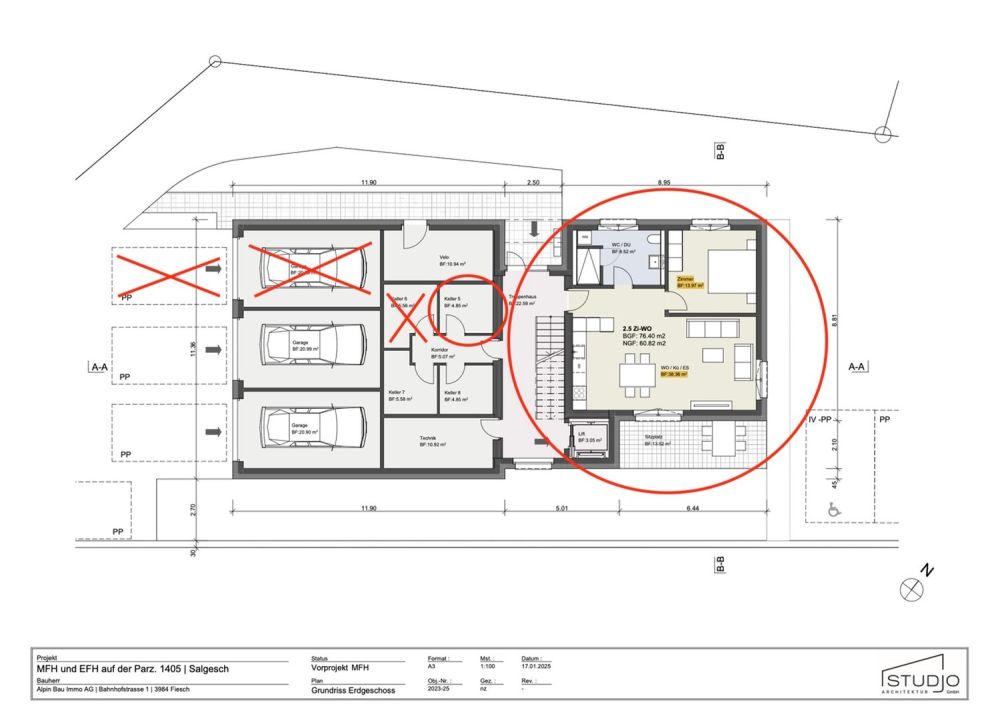 Neubauprojekt: Moderne 2.5-Zimmer-Wohnung mit Terrasse in Salgesch -  Bild 2