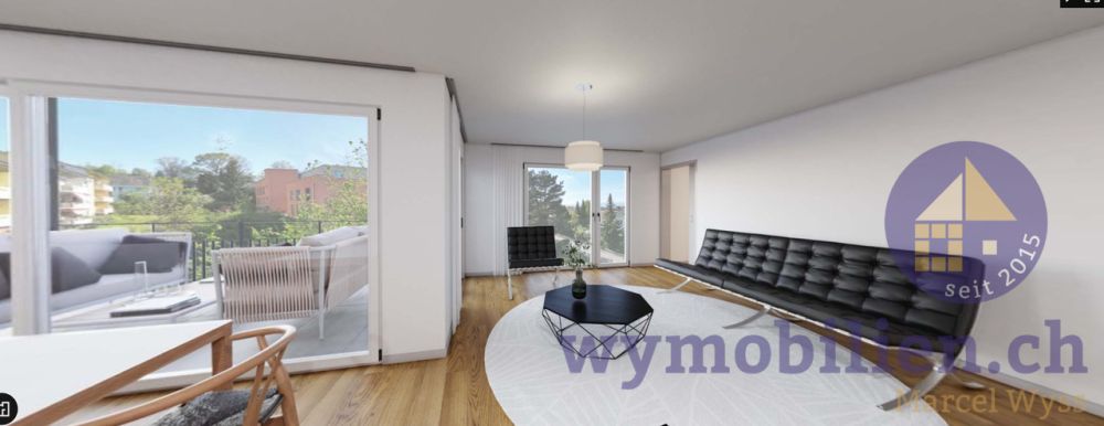 Neubau Kirchberg: hochwertige 4 1/2 Eigentumswohnung - Lichtdurchfluteter Wohnbereich