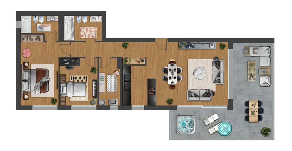Neue Residenz TORRETTA - Gebäude A - Bellinzona / LETZTE WOHNUNG! -  Bild 1