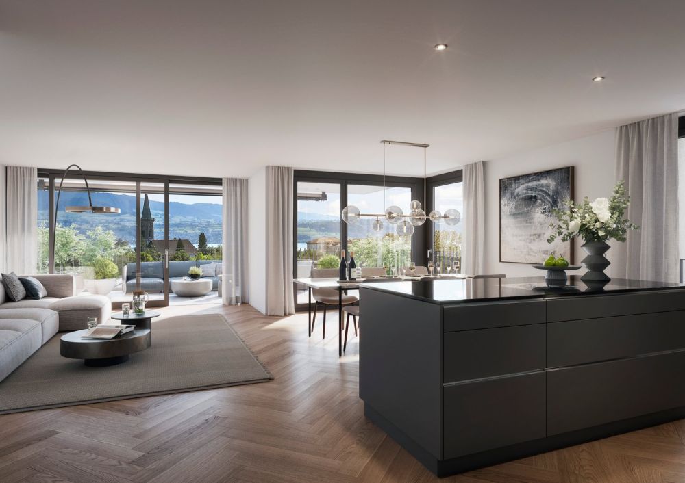 4 1/2-ZIMMER ATTIKAWOHNUNG MIT SEE- UND BERGSICHT, SONNIG, RUHIG, DORFNAH - Bild 2