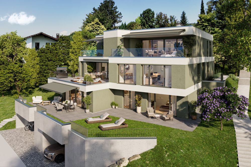 Moderne Attikawohnung mit See- und Bergpanorama - Walde Immobilien AG