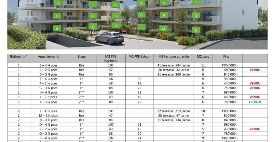 Résidence "Les Vergers" à Thielle - Appartement 2.5 pièces - image - 10