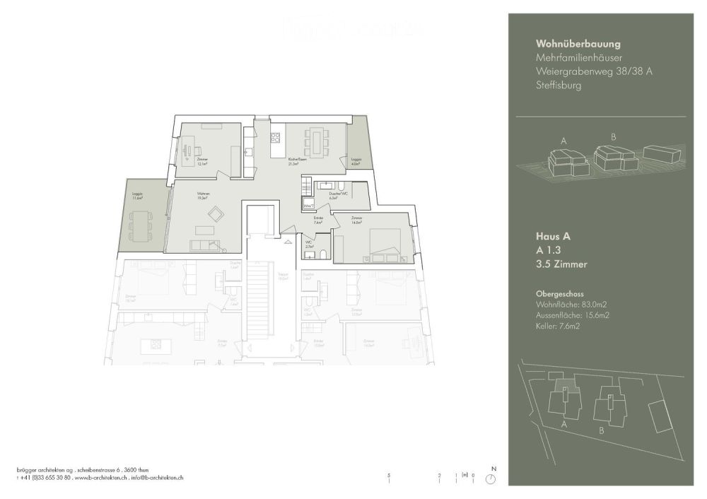 3.5-Zimmer-Neubauwohnung mit zwei Loggias -  Bild 5