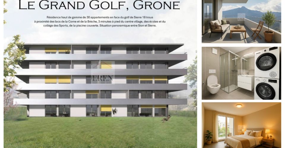 Attique 3,5 pièces de 103 m2 avec terrasse de 52 m2 sud-est à Grône - Attique 3.5 pièces - image - 3