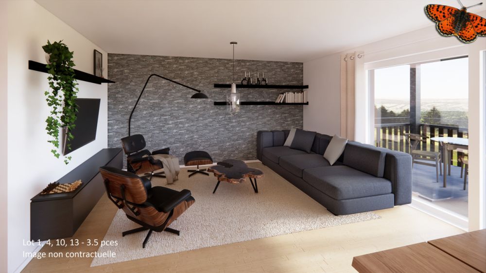Superbe 3½ avec grande terrasse et jardin privatif vue sur les Préalpes -  Bild 5