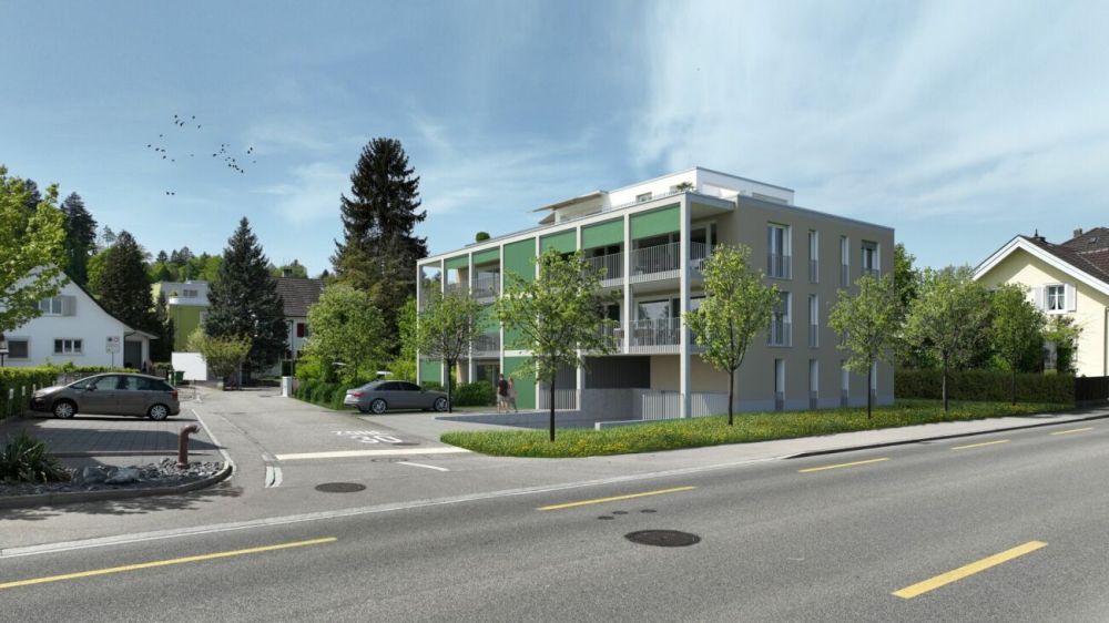 Attikawohnung mit grosser Terrasse und schöner Weitsicht - Blick von Tramstrasse