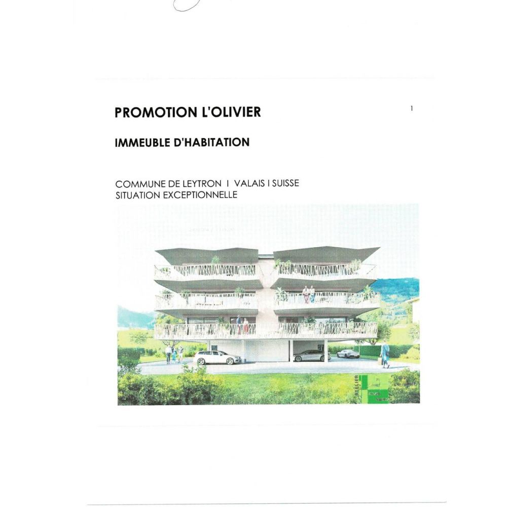 Zukünftige Vermarktung von 7 Wohnungen in Leytron - façade sud