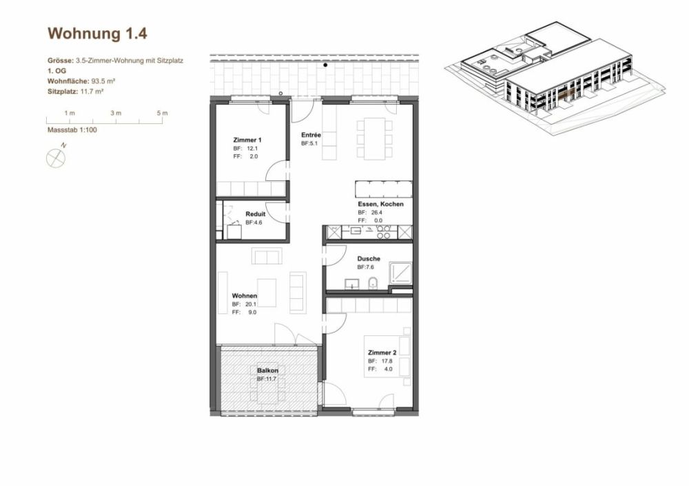 4.5-Zimmer-Attikawohnung mit 195 m² Terrasse und Weitsicht -  Bild 11