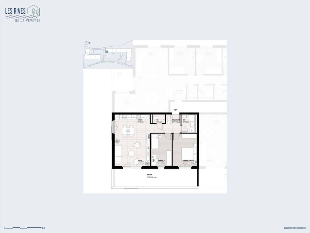 Appartement de 3.5 pièces avec terrasse de 28 m² - cadre verdoyant -  Bild 1