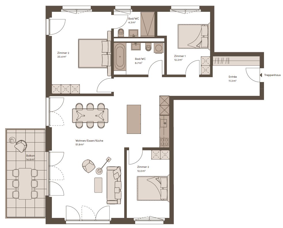 Hochwertige 4.5-Zimmer-Neubauwohnung -  Bild 5