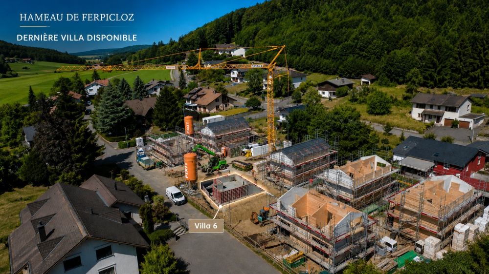 La construction du Hameau de Ferpicloz avance. Dernière villa disponible ! -  Bild 1