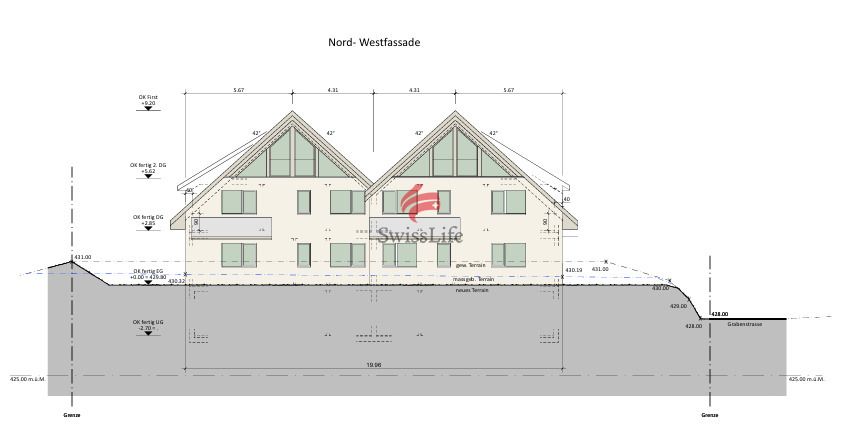 Ihr neues Domizil in der Steueroase.... - Nord-West-Fassade