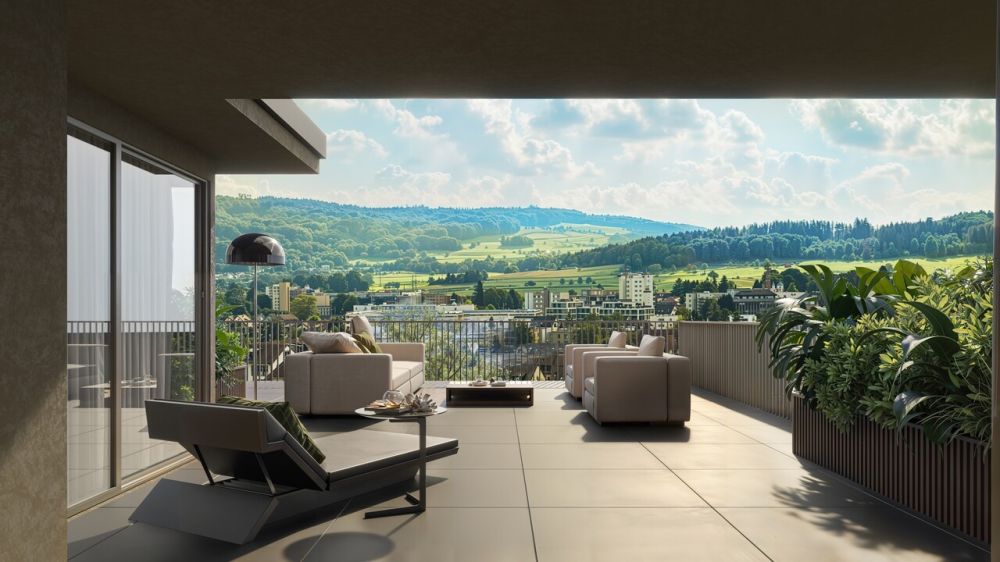 Neubauprojekt mit Weitblick in die Berge 5 ½ Zi-DEFHs (B) in Wohlen - Animation
