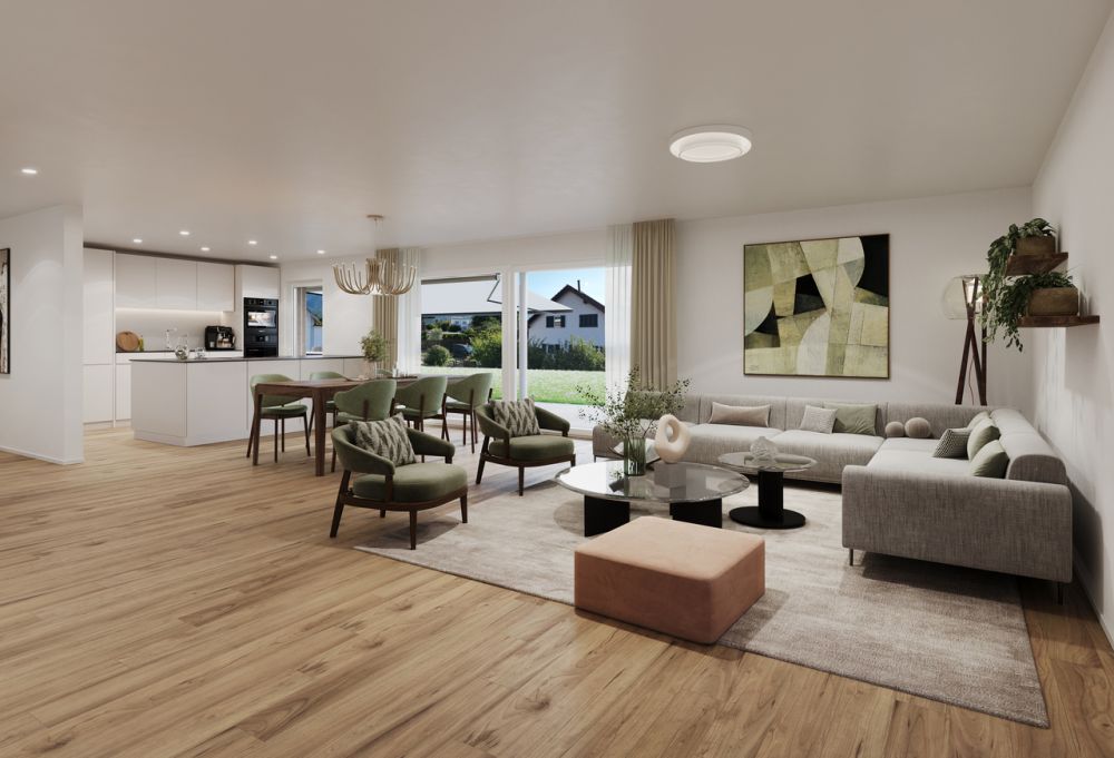 4.5 Z.-Wohnung B, im EG, 122 m² Netto-Wohnfläche und 38m² Terrasse - EG-Wohnen